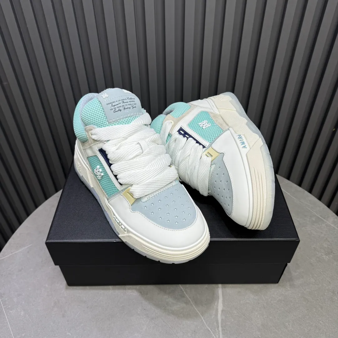 Men's shoes 💰660💰 AMIRI AMIRI trendy brand hot sale 🔥 Available all year round, couples 💑 Official website synchronization Imported fabrics 1⃣️ vs 1⃣️ replica, original factory special original sole, 35-45 (45. non-refundable)